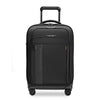 Black rolling suitcase with Briggs & Riley logo on a white background