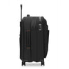 Black Briggs & Riley suitcase with wheels and handle on a white background