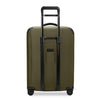 Green Briggs & Riley suitcase with black accents on white background