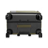 Green Briggs & Riley suitcase with black accents on white background