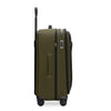 Green Briggs & Riley suitcase with black accents on white background
