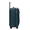 Blue Briggs & Riley suitcase with black accents on white background