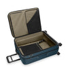 blue Briggs & Riley suitcase on a white background