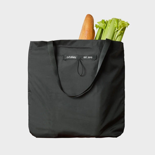 front of black Orbitkey Foldable Tote Bag