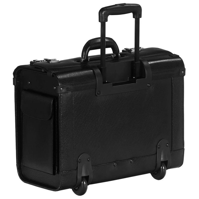 Mancini Leather Catalogue Case in black rear corner