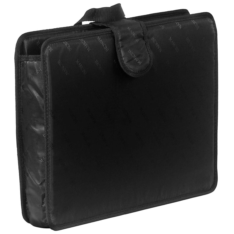 Mancini Leather Catalogue Case in black removable laptop sleeve