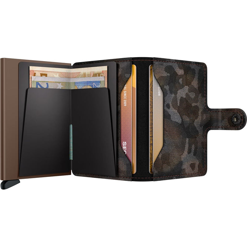 inside of brown Secrid Miniwallet Jungle