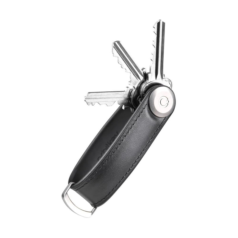 keys out black Orbitkey Hybrid Leather Key Organizer