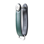 side of pine green Orbitkey Hybrid Leather Key Organizer