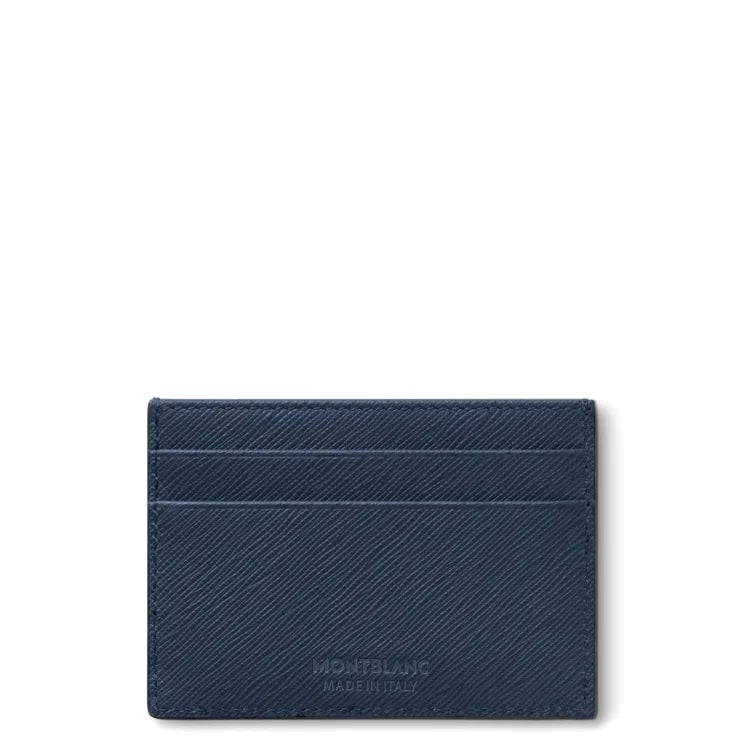 back of ink blue Montblanc Sartorial Card Holder 5cc