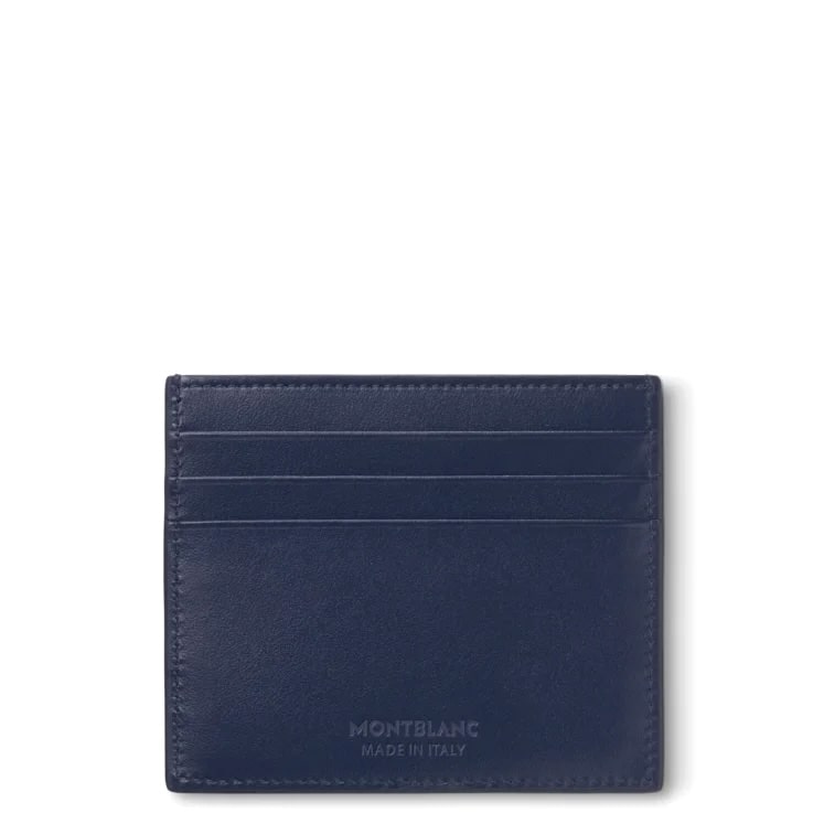 back of ink blue Montblanc Meisterstûck Card Holder 6cc