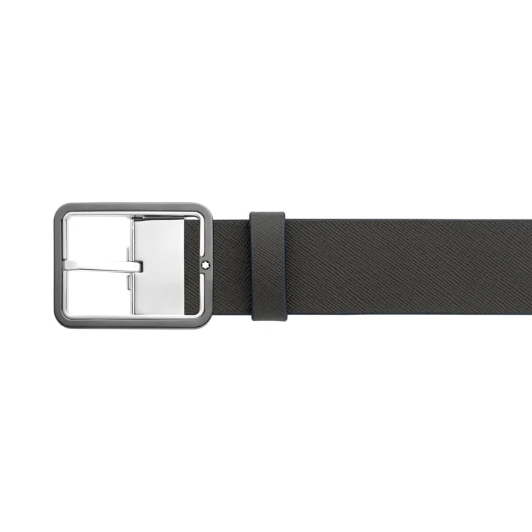 buckle of dark blue/grey Montblanc 35mm Reversible belt