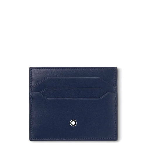 front of ink blue Montblanc Meisterstûck Card Holder 6cc