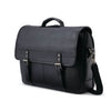 Samsonite Classic Leather Flapover 15.6" in Black front view