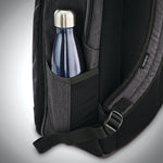 Samsonite Modern Utility Travel Backpack Expandable 17" in Charcoal Heather side pocket