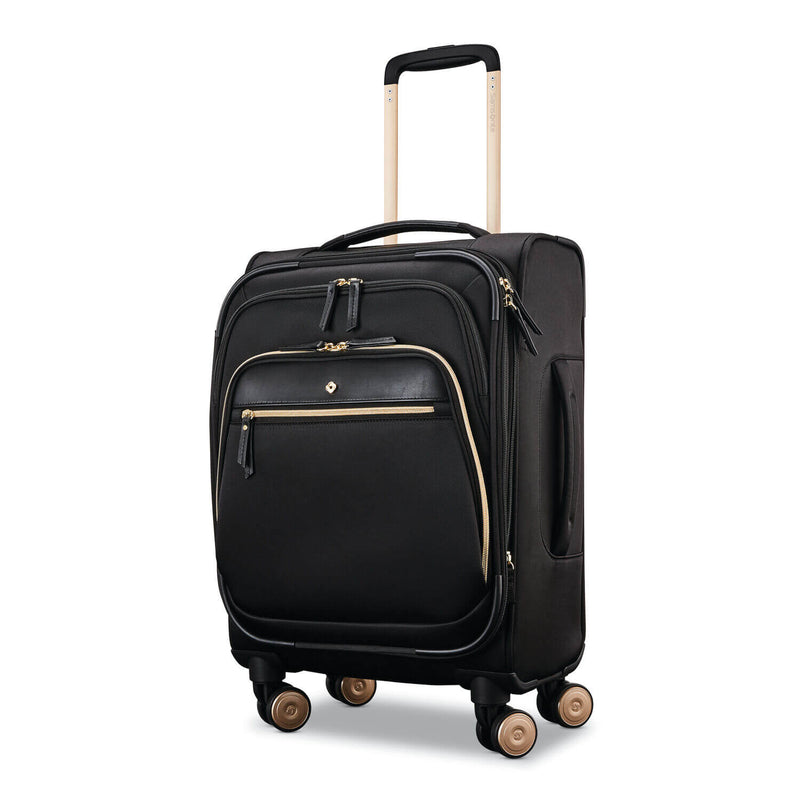 Samsonite Mobile Solution Women's Spinner Carry-On Expandable in colour Black front view