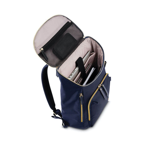 Samsonite Mobile Solution Deluxe Backpack 15.6" in Navy Blue inside view