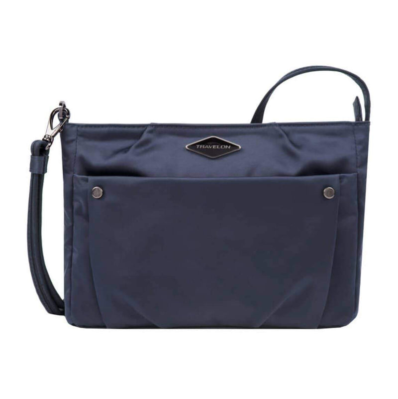 Travelon Anti-Theft Parkview Small Crossbody in colour Navy - Forero’s Bags and Luggage Vancouver Richmond
