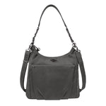 Travelon Anti-Theft Parkview Hobo Crossbody in colour Pearl Grey - Forero’s Bags and Luggage Vancouver Richmond