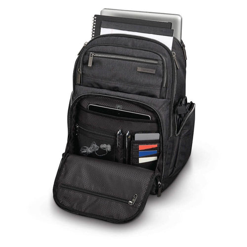 Samsonite Modern Utility Double Shot Backpack 15.6" in Charcoal packed full