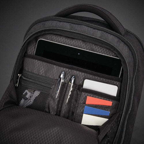 Samsonite Modern Utility Small Backpack 13.3" in Charcoal Heather organizer pocket