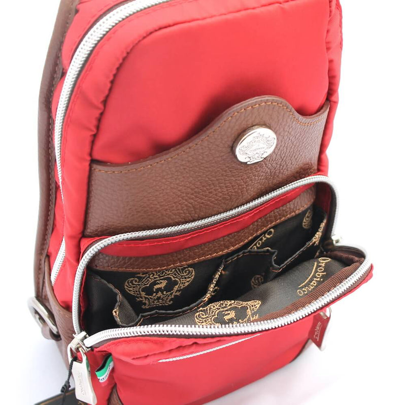 Orobianco Giacomix Sling Bag in colour Rosso - Forero's Bags and Luggage Vancouver Richmond