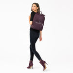Briggs & Riley Rhapsody Women's Essential Backpack in Plum on model