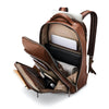 Samsonite Classic Leather Backpack 15.6" in Cognac inside view