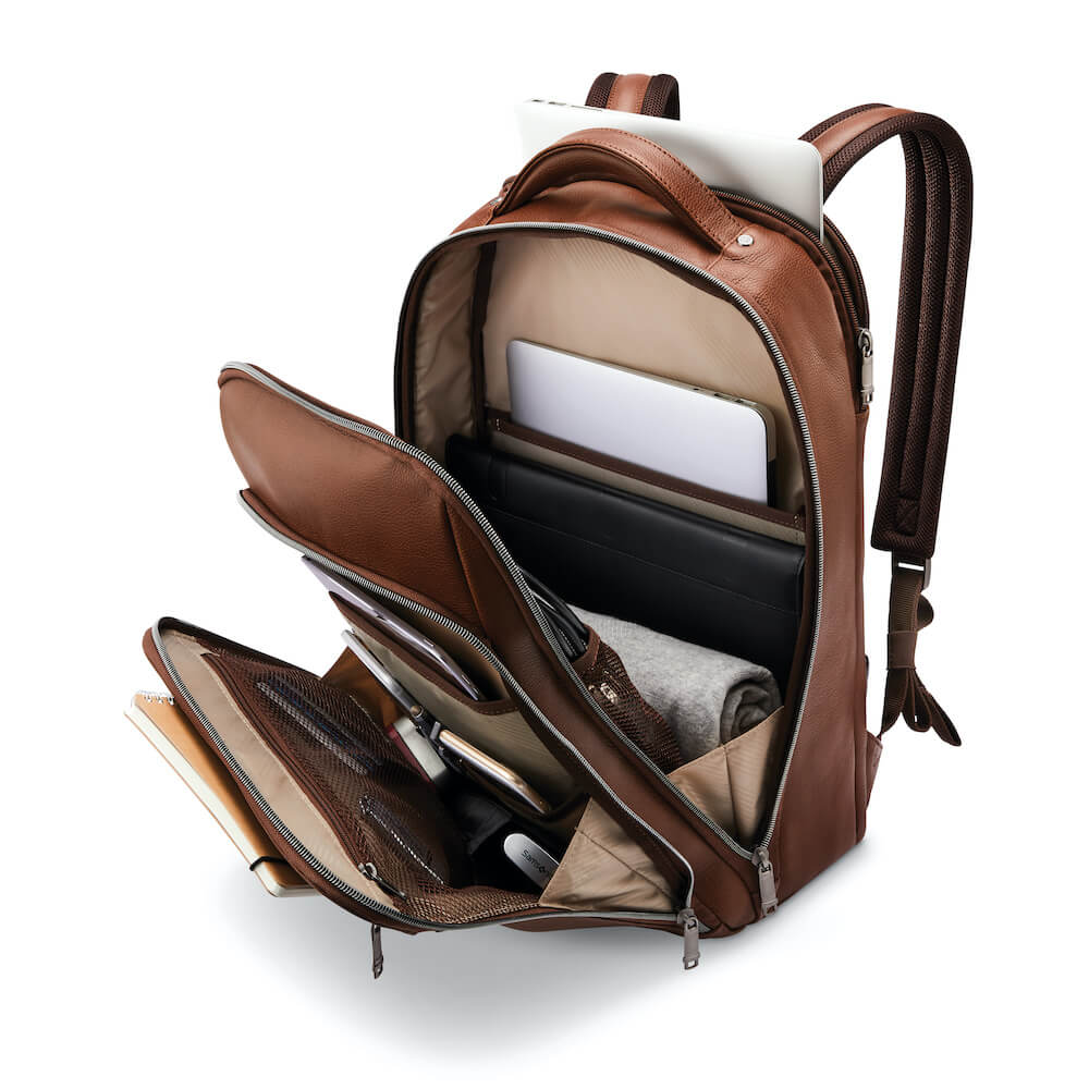 Leather samsonite laptop bag clearance
