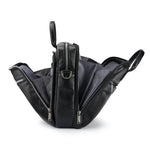 Samsonite Classic Leather Toploader 15.6" in Black side view