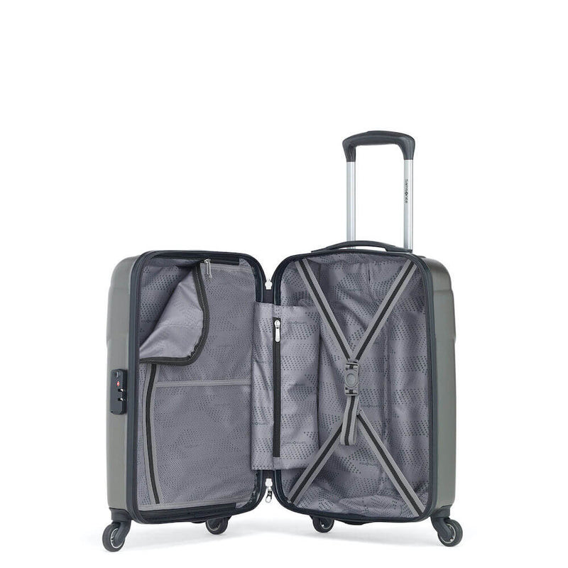 Samsonite Winfield NXT Spinner Carry-On in Charcoal inside view