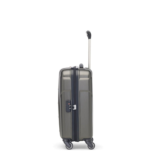 Samsonite Winfield NXT Spinner Carry-On in Charcoal side view