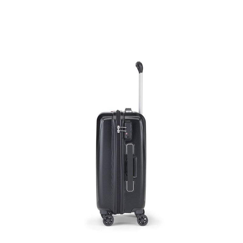 Samsonite Pursuit DLX Plus Spinner Carry-On in Black side view