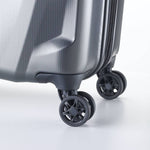 Samsonite Pursuit DLX Plus Spinner Large Expandable in Charcoal wheels