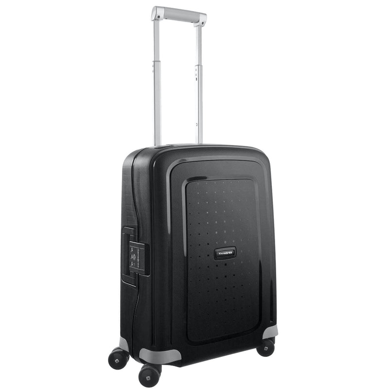 Samsonite S'cure Spinner Carry-On in Black front view