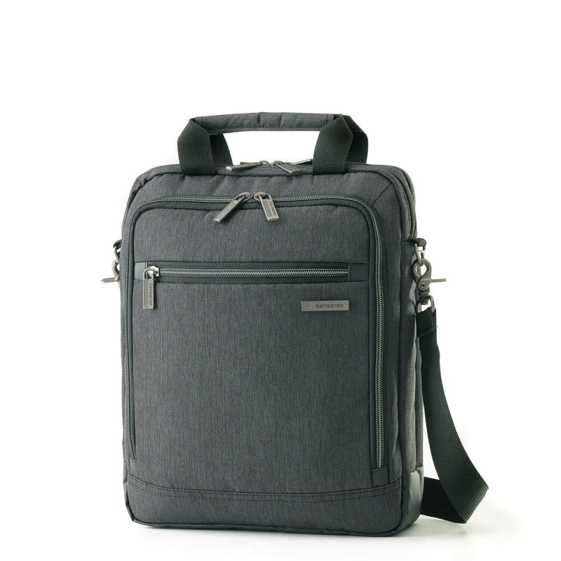 Samsonite Modern Utility Vertical Messenger Bag 13.3" in Charcoal Heather front view