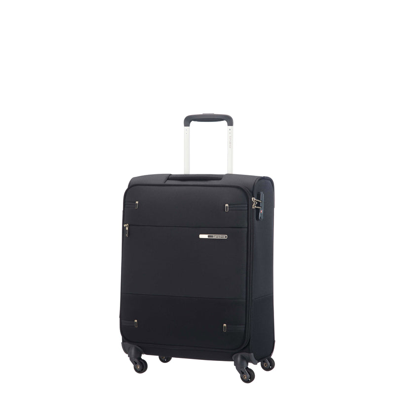 Samsonite Base Boost Spinner Carry-On in Black front view
