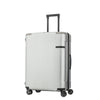 Samsonite Evoa Spinner Medium Expandable in Brushed Silver front view