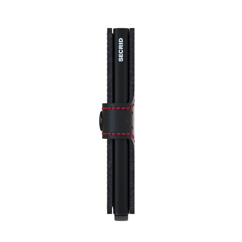 Side of black red Secrid Miniwallet Perforated