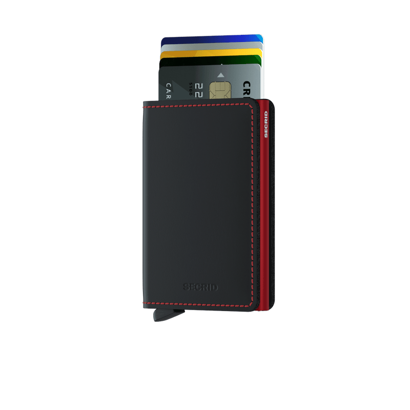 Slimwallet Matte - Black/Red - Forero’s Bags and Luggage