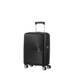 Front of bass black American Tourister Curio Spinner Carry-On