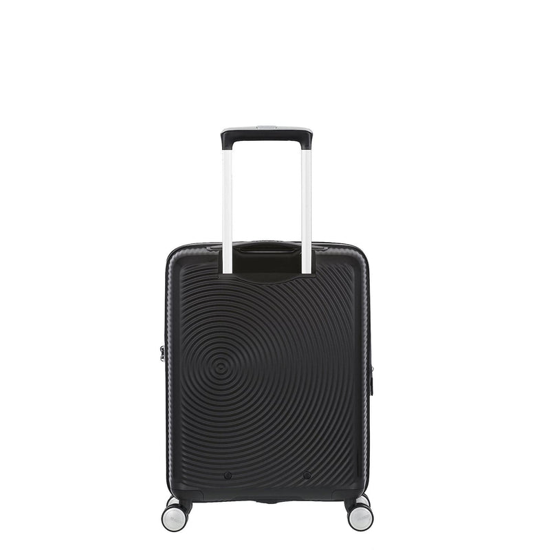 Back of bass black American Tourister Curio Spinner Carry-On
