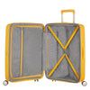 Inside of golden yellow American Tourister Large Spinner