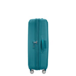 Side of jade green American Tourister Large Spinner