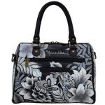 Anuschka Hand Painted Leather Zip Around Classic Satchel in Cleopatras Leopard back