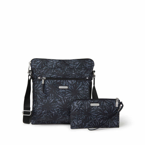 Baggallini Go Bagg in Onyx Floral front