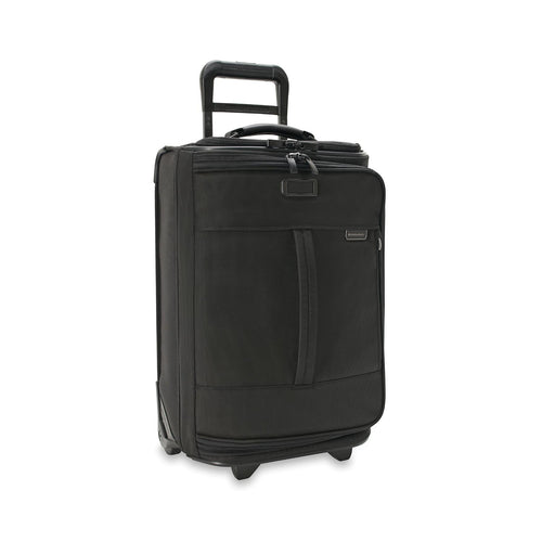 Front of black Briggs & Riley Baseline Global 2-Wheel Carry-on Duffle