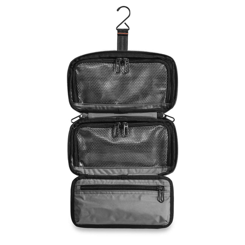 Briggs & Riley ZDX Hanging Toiletry Kit in Black open