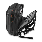 Briggs & Riley ZDX Convertible Backpack Duffle in Black laptop compartment