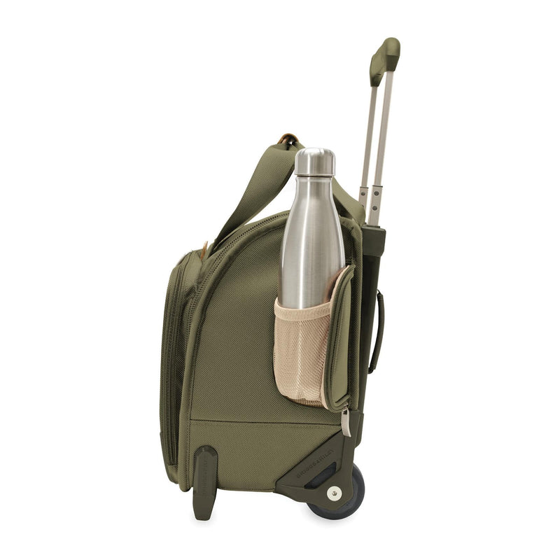 Water Bottle holder of olive Briggs & Riley Baseline 2-Wheel Cabin Bag